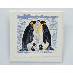 CARD - EMPEROR PENGUINS - PLANE TREE