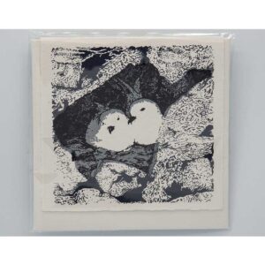 CARD - NESTING SNOW PETRELS - HANDMADE